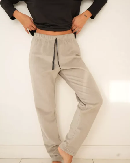 (ÚLTIMOS XL Y XXL) Pantalón pijama Gris liso Plush