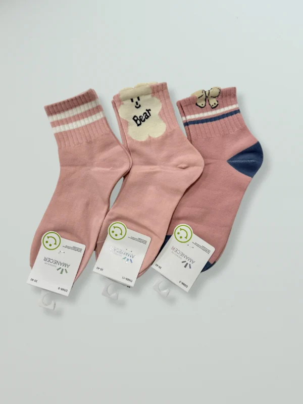 Pack de Media Rosa Viejo x 3