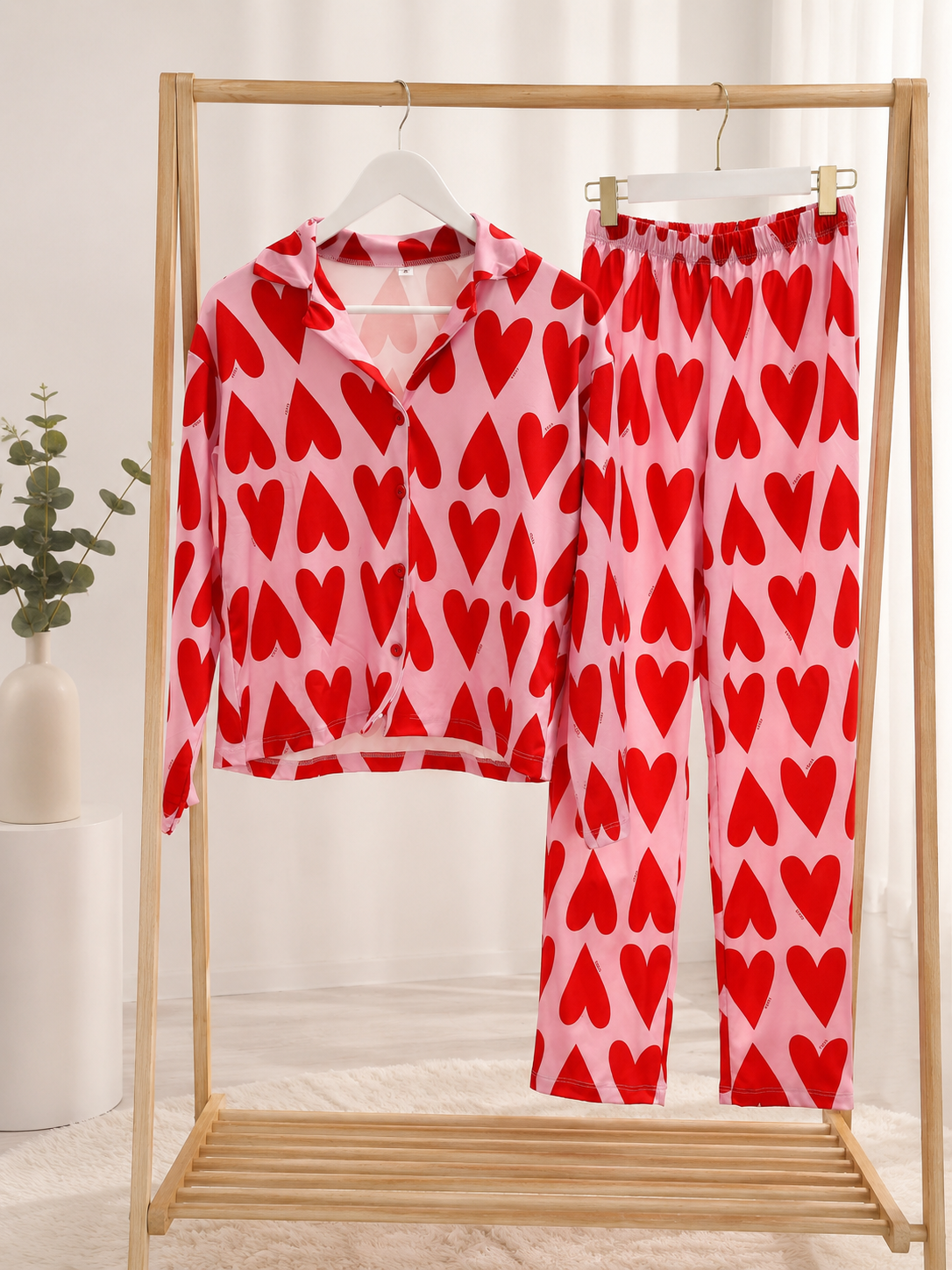 Pijama Camisero Agape Corazones - Imagen 3
