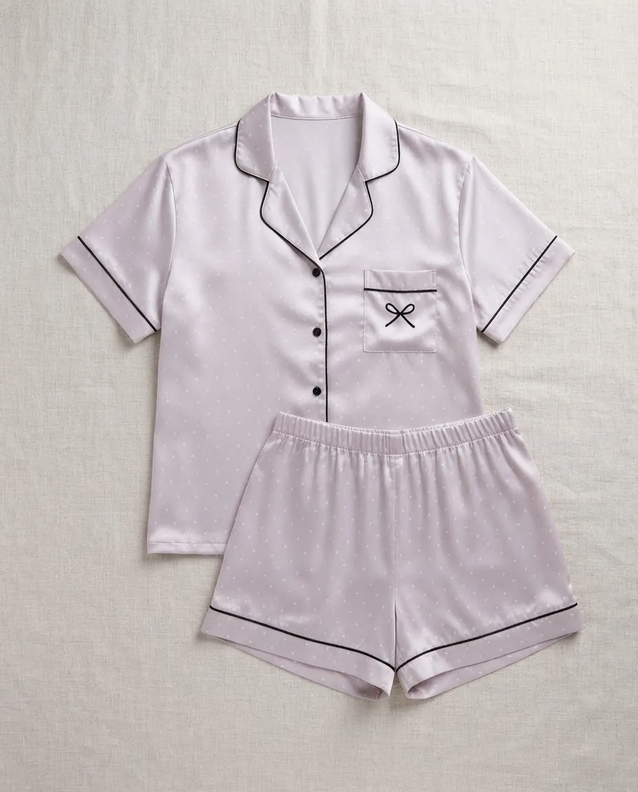 Pijama Camisero Corazones Petit Corto - Imagen 6