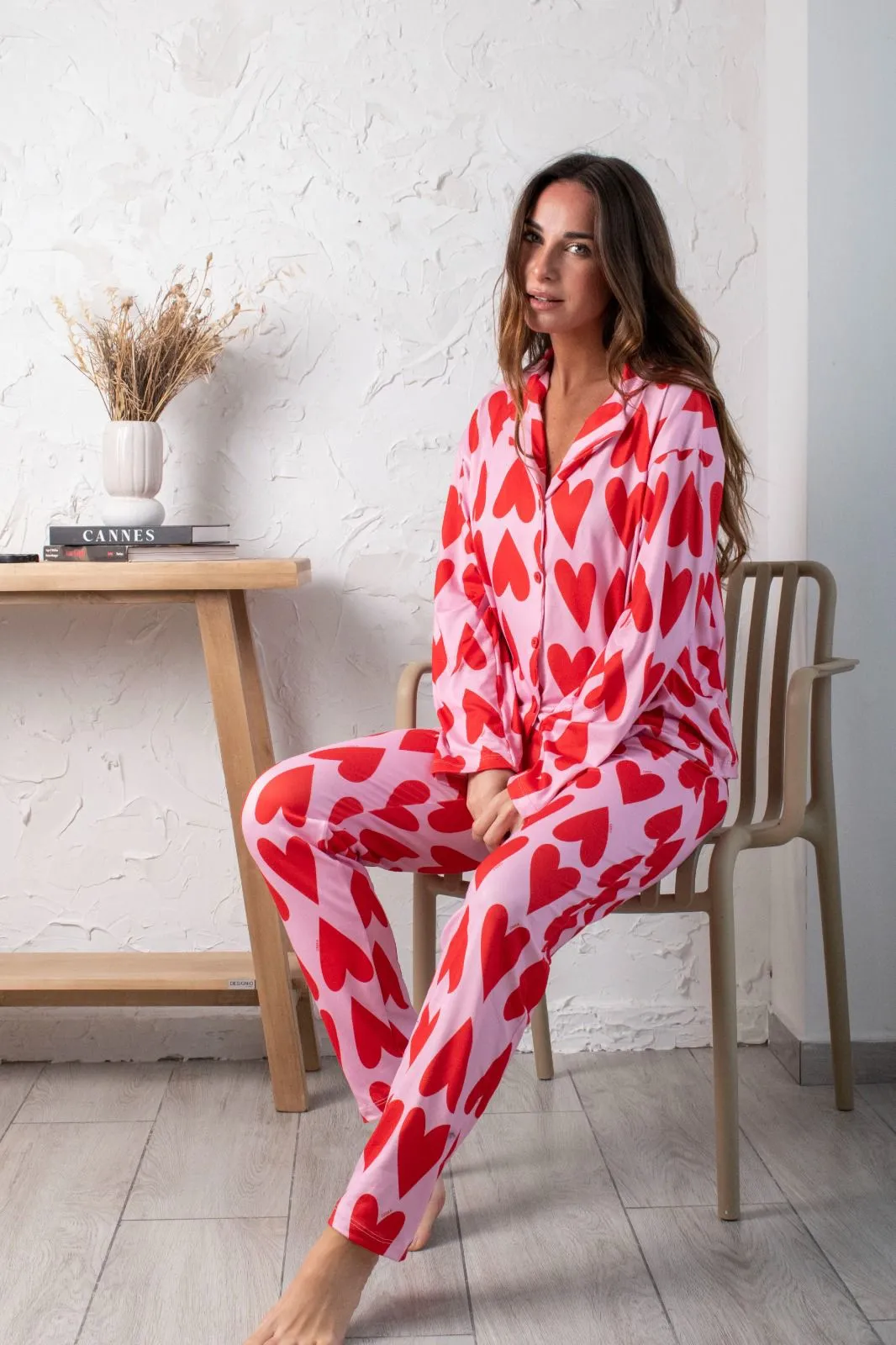 Pijama Camisero Agape Corazones - Imagen 14
