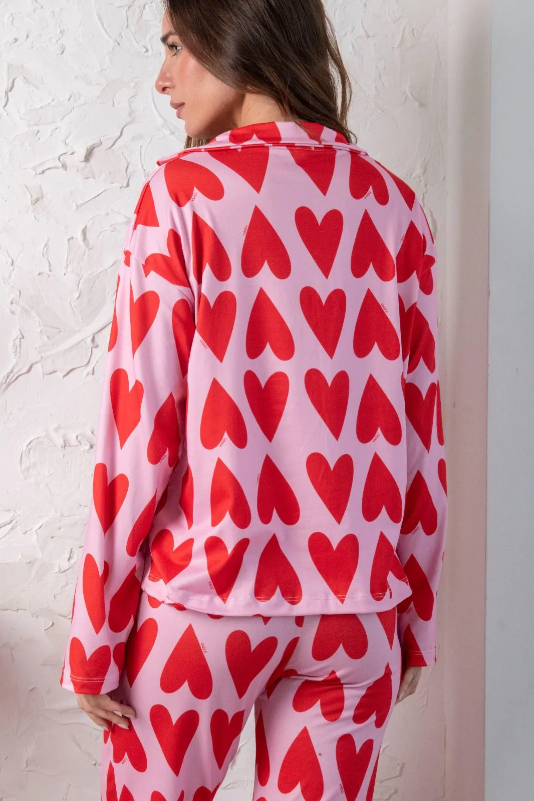 Pijama Camisero Agape Corazones - Imagen 8