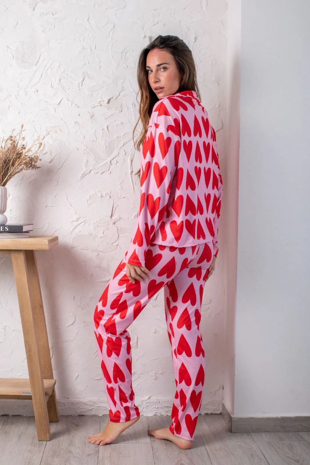 Pijama Camisero Agape Corazones - Imagen 12