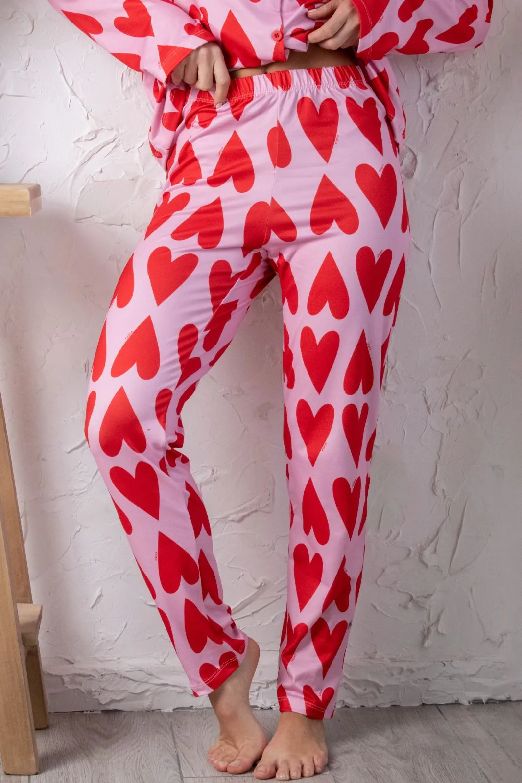 Pijama Camisero Agape Corazones - Imagen 6