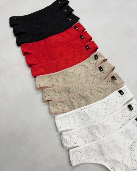 Pack less broderie x 3